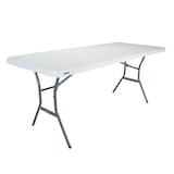 thumbnail of Table pliante rectangulaire Blanche 183x76cm LIFETIME