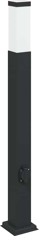 vidaXL Pollerleuchte mit Auslass 80 cm Schwarz IP44