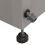 thumbnail of HWC-O85, floreira com canteiro elevado em metal, espaço de arrumação, metal 47kg 91x161x51cm ~ cinzento