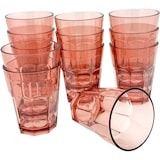 thumbnail of 12 Kunststof Drinkglazen - 390ml - Rood Transparant - BPA Vrij - 9x9x11cm