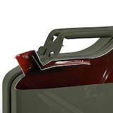 thumbnail of BW® Kraftstoffkanister Metall Benzinkanister 10 Liter mit Ausgießer - Bronzegrün - RAL 6031-F9 - TÜV-geprüft und UN-Zulassung - Made in Europe