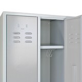 thumbnail of PROREGAL Garderobenschrank Ermine mit 3 Türen | HxBxT 178x89x50cm | Lichtgrau/Lichtgrau