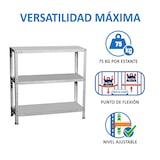 thumbnail of SimonRack Metallregal mit Schrauben 1000x1100x500 mm, 3 Böden, 90 kg Biegepunkt, Verzinkt - Comfort