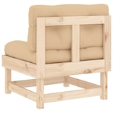 thumbnail of vidaXL Mittelsofa mit Kissen Massivholz Kiefer
