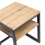 thumbnail of Mesita de noche ECO Three con estante 40x40x47cm Negra en madera maciza de pino acabado vintage estilo industrial Box Furniture