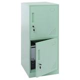 thumbnail of Armadietto HWC-P63, cassetta di sicurezza Armadietto a 2 ante, 90x38x45cm acciaio ~ verde menta