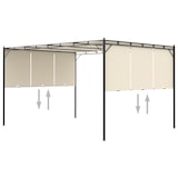 thumbnail of vidaXL Gartenpavillon mit Seitenvorhang 4x3x2,25 m Creme