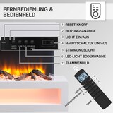 thumbnail of BALDERIA Nikos Elektrokamin, Elektrischer Wandkamin, LED Flammeneffekt, Heizung, Weiß