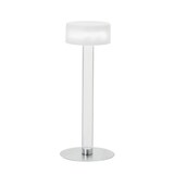 thumbnail of Lampada Da Tavolo Semi Trasparente In Plexiglass Cm H 19 Colore Neutro, Base Calamitata con Relativo Disco di Acciaio per Supporto