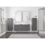 thumbnail of Badezimmermöbel-Set Spiegelschrank Waschtisch Schrank halbhoch grau V-90.59-01