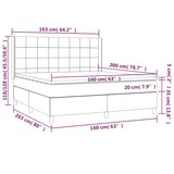 thumbnail of vidaXL Boxspringbett mit Matratze & LED Schwarz 160x200 cm Stoff