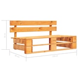 thumbnail of vidaXL Outdoor-Bank Paletten Holz Honigbraun