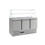 thumbnail of Saladette réfrigérée 4 GN 1/1 - Vitrine en verre 3 portes - Combisteel