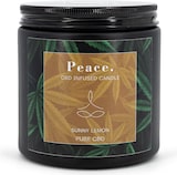 thumbnail of Peace. Sunny Lemon: C.B.D. Duftkerze, Aromakerze mit Sojawachs, Ø9,5 cm, 350g, Glas