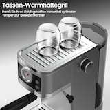 thumbnail of Siebträgermaschine Espressomaschine Edelstahl, Kaffeemaschine für Cappuccinoo, Manometer, Milchaufschäumer, 20-Bar Pumpe, Touchscreen, 1350W, 1.3L