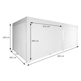 thumbnail of Pergola HWC-L46 mit 6x Seitenwand, Gartenpavillon Lamellen-Pavillon Rollo, 11cm-Alu-Gestell, sturmfest 3x6m ~ weiß