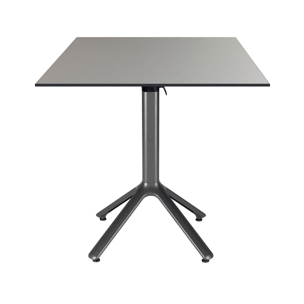 Restootab - Tavolo pieghevole Nemo da esterno laminato grigio metal 70x70