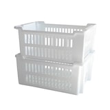 thumbnail of GILAC Caisse ajourée empilable emboîtable 400 x 300 x 175 mm - 14 L - 2 couleurs - 14 L - Blanc G184001