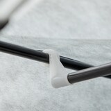 thumbnail of Stoffkleiderschrank 103x43x163 cm mit Kleiderstange und 6 Fächern Grau Vliesoptik Staubschutz Reißverschluss faltbar stabiler Stahlrahmen