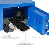 thumbnail of Möbeltresor Elektronikschloss, HMF 46126, 23 x 17 x 17 cm, Blau
