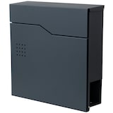 thumbnail of Briefkasten HWC-B30, Wandbriefkasten Postkasten Zeitungsfach, pulverbeschichtet ~ anthrazit