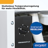 thumbnail of Exquisit Mini Kühlschrank KB505-V-040E weiss | 40 l Nutzinhalt | Türanschlag wechselbar | 45 cm Breite