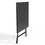 thumbnail of Table de terrasse pliante carrée en acier gris - Oviala
