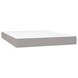 thumbnail of vidaXL Boxspringbett mit Matratze & LED Hellgrau 140x200 cm Stoff