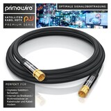 thumbnail of Primewire SAT-Kabel, Koax, F-Stecker, Premium HDTV SAT Koaxialkabel, 4fach Schirmung, 135dB, 75 Ohm - 3m