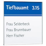 thumbnail of Rio Türschild 150 | 150x150mm | Edelstahl | Türschild Büro | Büroschild | inkl. entspiegelter Abdeckung