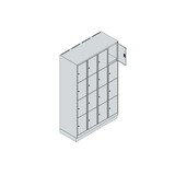 thumbnail of C+P Schließfachschränke Classic PLUS, Sockel, 16 Abteile, HxBxT 195x120x50cm, Zylinderschloss, Hellgrau/Hellgrau von PROREGAL