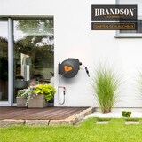 thumbnail of Brandson 20 m Schlauchtrommel - Gartenschlauch - automatisch einziehbar - Schlauchdurchmesser 13 mm - 180 Grad drehbar - kompatibel mit Gardena