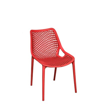 PACK 4pcs. Cadeira S61.06 Polipropileno, cor vermelho (Monobloco e Empilhável)