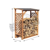 thumbnail of Abri bûches en bois coloris miel Simple Ideanature