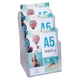 thumbnail of Exacompta 75158D 4x folderhouder tafelmodel met 3 vakken voor formaat A5, transparant