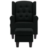 thumbnail of vidaXL Massagesessel mit Hocker Schwarz Stoff