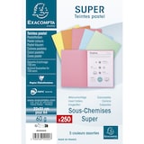 thumbnail of EXACOMPTA Paquet de 250 sous-chemises SUPER 60 en carte 60 grammes coloris assortis pastels