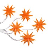 thumbnail of LED Lichterkette Sterne orange 5 warm weiße LEDs 6 cm Ø Timer