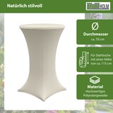 thumbnail of 5x Stehtischhusse Stretch 70 cm beige Tischdecke Husse Bistrotisch Partytisch