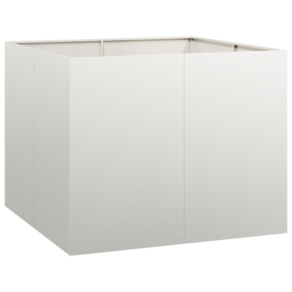 vidaXL Pflanzkübel 100x100x80 cm Edelstahl