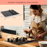 thumbnail of MultiChef 4 Kombi-Gaskochfeld Gas/Glaskeramik 4 Zonen Schwarz