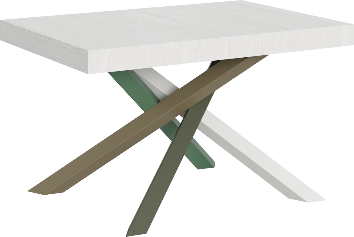 Ausziehbarer Tisch 90x130/234 cm Volantis Weiß Esche Gestell 4/A