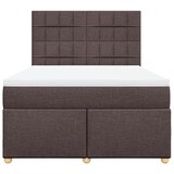 thumbnail of vidaXL Boxspringbett mit Matratze Dunkelbraun 140x190 cm Stoff