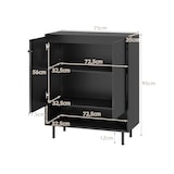 thumbnail of COSTWAY armadio in legno, cassetti con scaffali regolabili e 2 porte, armadio armadio, armadio a buffet, armadio cucina