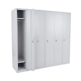 thumbnail of Schließfach Boston T829, Spind Wertfachschrank Schließfachschrank, Metall 6 Fächer ~ grau