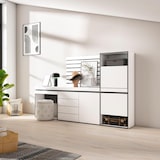thumbnail of Zapatero, 237x35x145 cm, Dormitorio, habitación, Cómoda, Cajonera, Listones Decorativos, Tocador, Blanco _459_16