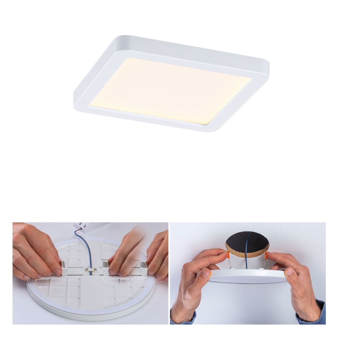 Paulmann VariFit LED Einbaupanel Areo IP44 eckig 118x118mm  6,5W 500lm 3000K Weiß  93039