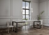 thumbnail of Ausziehbarer Tisch 90 x 180/284 cm, Gestell Tecno Evolution, Esche weiß, Anthrazit