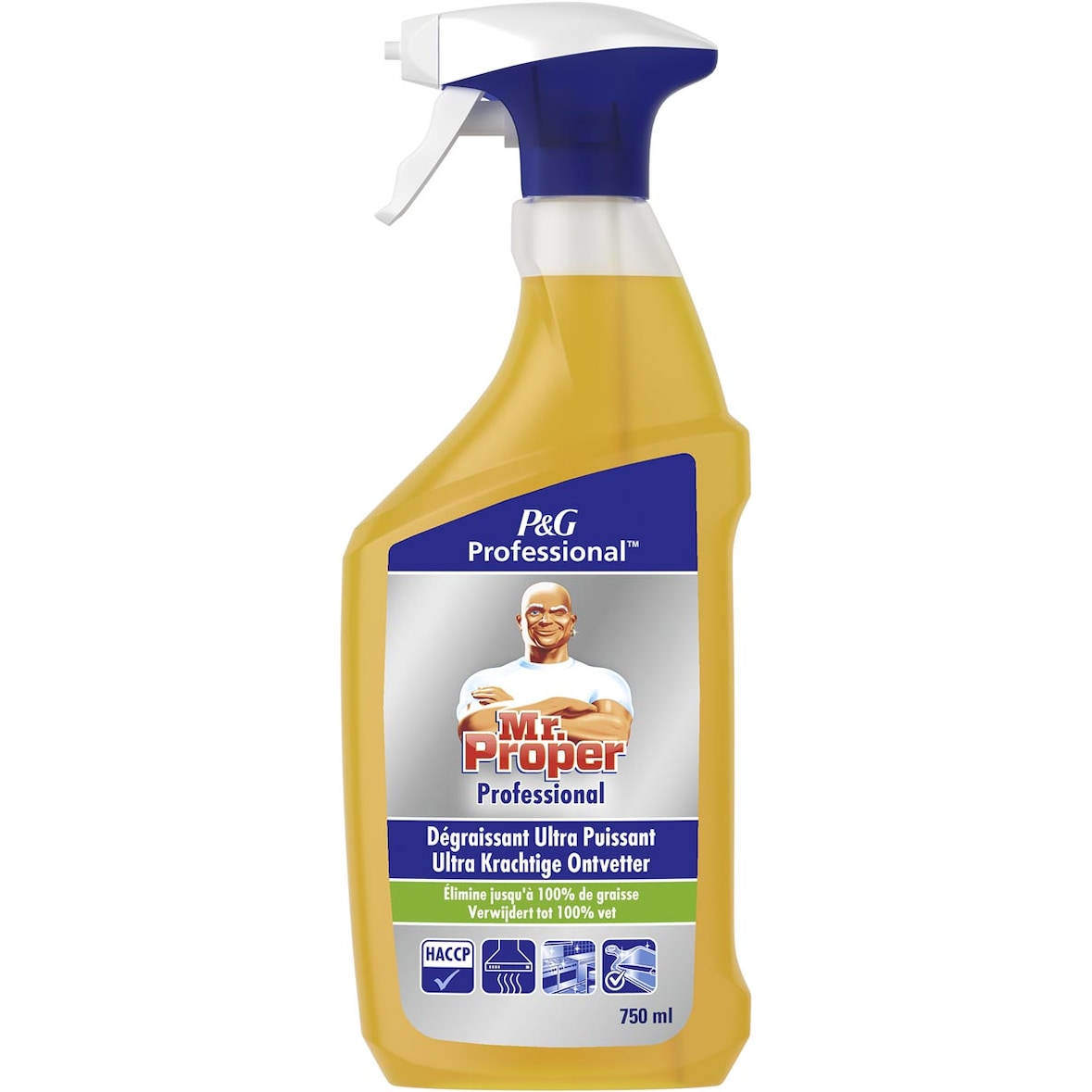 Mr Proper Professional  Dégraissant Ultra Puissant 750 ML, Élimine Jusqu’à 100 % De La Graisse