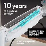 thumbnail of ONKRON Monitorhalterung Tisch für 13-32 Zoll, bis 9 kg, Gasdruckfeder, VESA 75x75 & 100x100, schwenkbar, neigbar, drehbar, Weiß G100-W